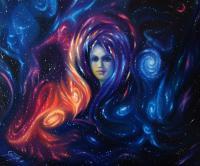 Portrait Dream - Birth Of Galaxy - Oil On Canvas